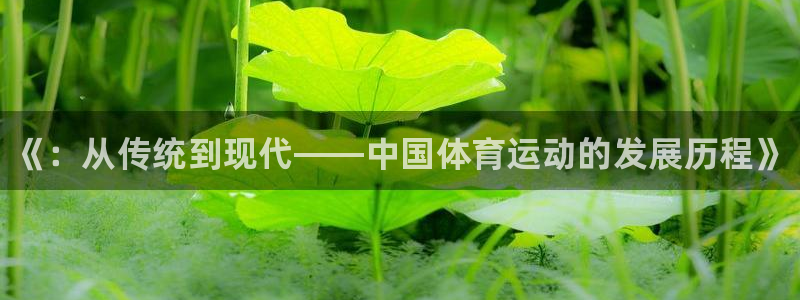 利记官网下载平台：《：从传统到现代——中国体育运动的发展历程