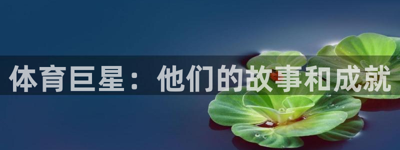 利记官网下载软件：体育巨星：他们的故事和成就
